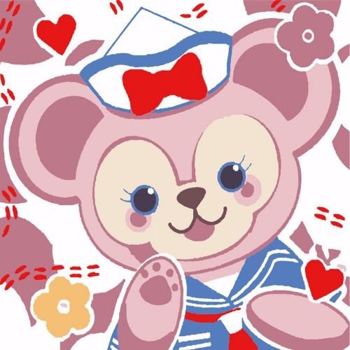 Картина за номерами Strateg Ведмедик-морячок розміром 20х20 см