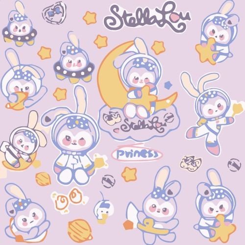 Картина за номерами Strateg Зіркові зайченята розміром 20х20 см