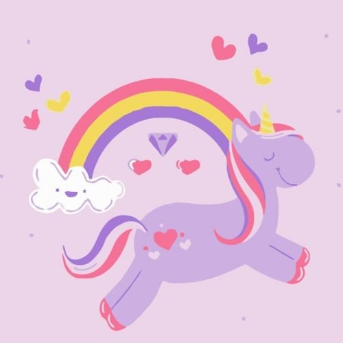 Картина за номерами Strateg Єдиноріг з веселкою розміром 20х20 см