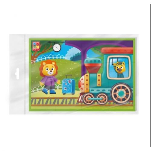 Гра розвиваюча Vladi Toys мʼякі пазли  А5. Потяг. VT1104-22 (укр)