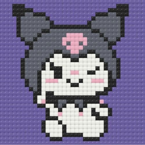 Алмазна мозаїка/вишивка міні. Куромі фіолетова 10*10 см Орігамі ODM 0101