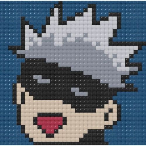 Алмазна мозаїка/вишивка міні. аніме Сатору Годжо 10*10 см Орігамі ODM 0106