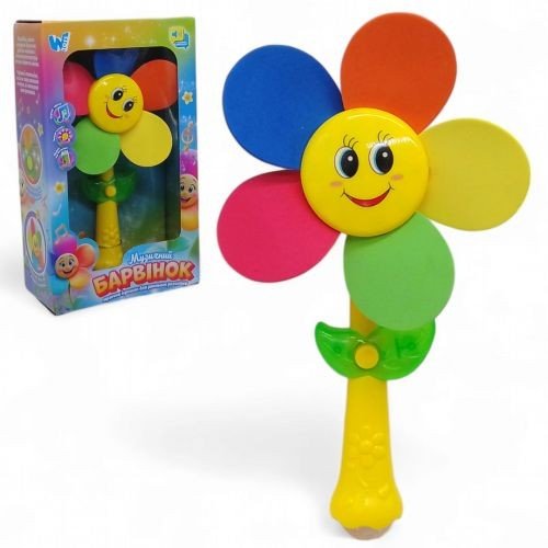 Музична квітка "WToys", ОЗВУЧУВАННЯ УКРАЇНСЬКОЮ МОВОЮ, яскраве підсвічування, пісні, пелюстки обертаються, в коробці