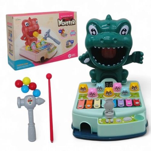 Стукалка підсвічування, музика, катапульта, ксилофон,  зелена