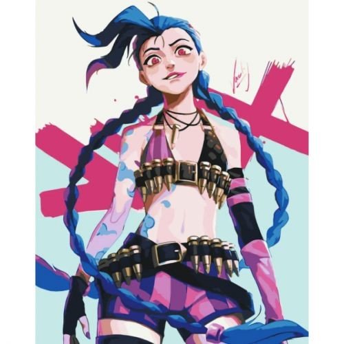 Картина за номерами Аніме. Джинкс 40*50 см