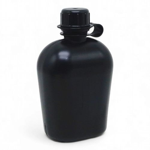 Фляга армійська пластик чорна