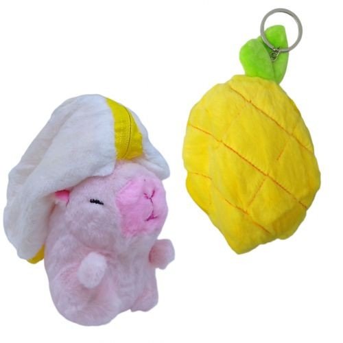 Брелок м'який капібара Фрукти ананас