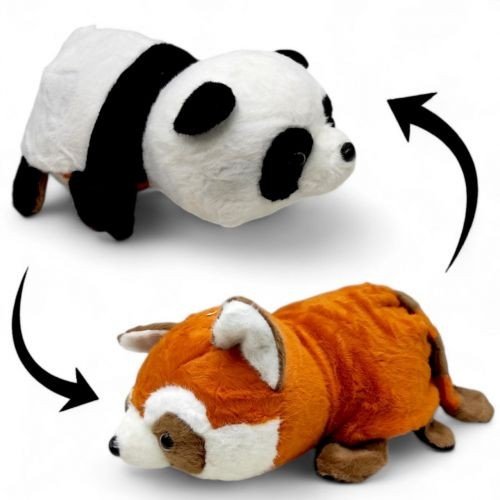 Мʼяка іграшка-трансформер "Панда-лисичка", 40 см