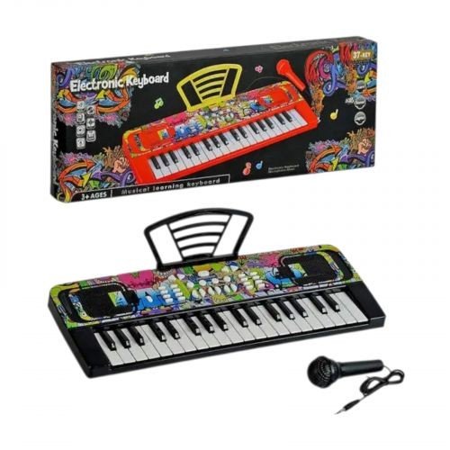 Піаніно 37 клавіш, мікрофон, звукові ефекти, в коробці
