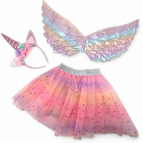 Маскарадний костюм Янгола (крила, обруч, спідничка), рожевий