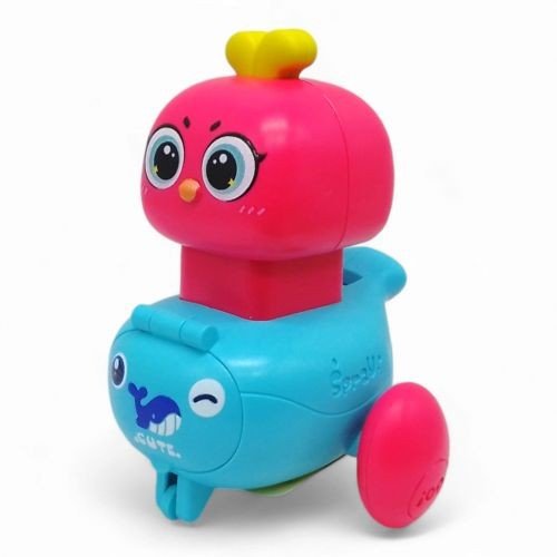 Машинка заводна свисток Звірятко блакитна
