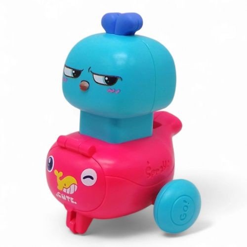 Машинка заводна свисток Звірятко червона