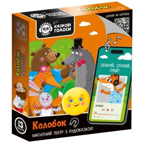 Гра розвиваюча Vladi Toys магнітний театр з аудіоказкою Казкові голоси "Колобок" VT3206-38