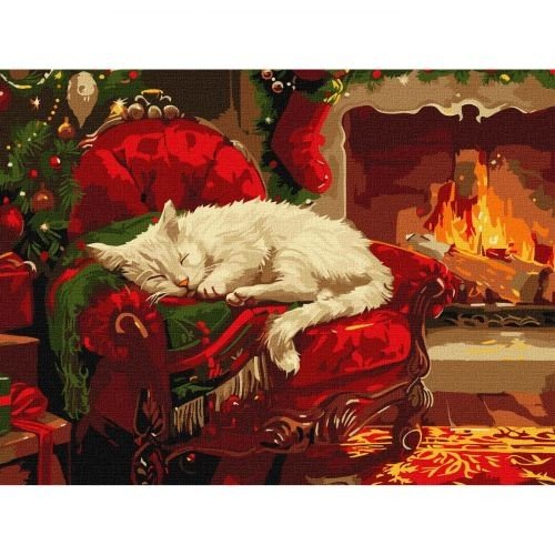 Набір для розпису по номерах "Святковий затишок" 30х40 см