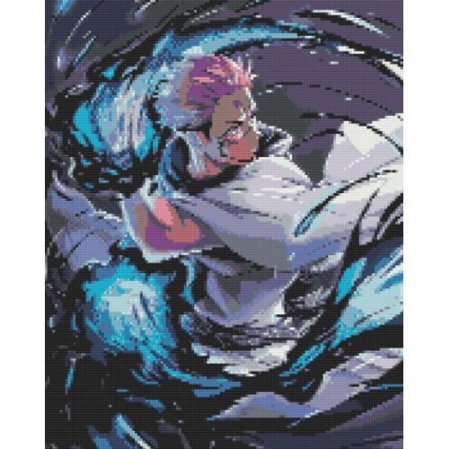 Алмазна мозаїка "Аніме. Магічна битва, Ремен Сукуна" 40х50 см