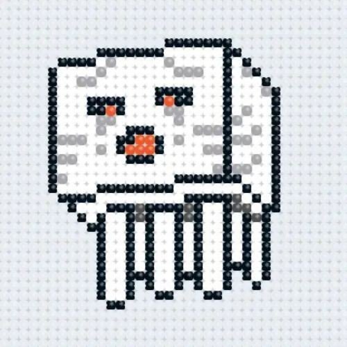 Дитяча алмазна мозаїка "Майнкрафт Гаст" 10х10 см