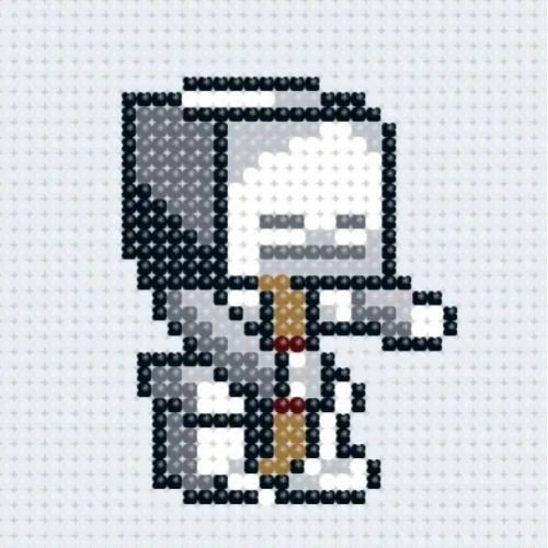 Дитяча алмазна мозаїка "Майнкрафт Скелетон" 10*10 см