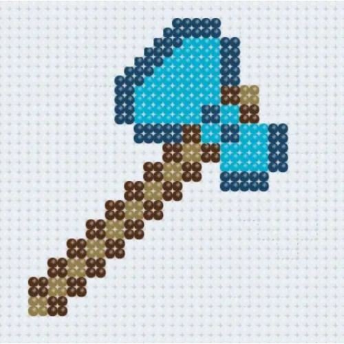 Дитяча алмазна мозаїка "Майнкрафт Сокира" 10*10 см