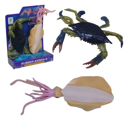 Тягучка Морські мешканці - краб і кальмар