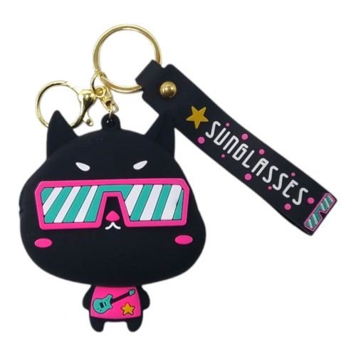 Гаманець-монетниця силіконова Котик чорний