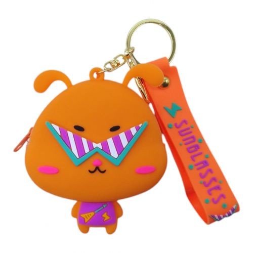 Гаманець-монетниця силіконова Зайка помаранчевий