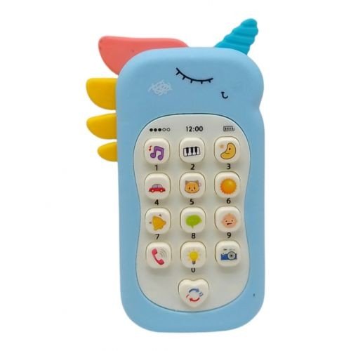 Телефон дитячий, музичний Единоріг блакитний
