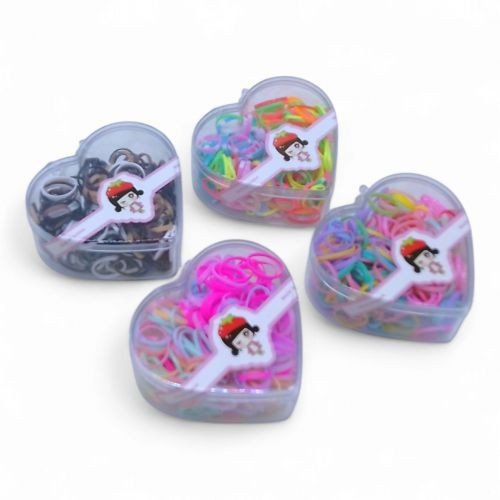 Набір резинок для волосся Серце (силікон) м.4047-11