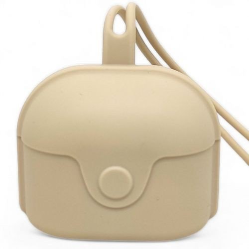 Контейнер для зберігання пустушки, силіконовий, молочний