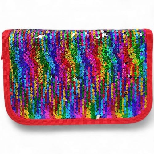 Пенал книжка паєтки (2 відділи) кольоровий