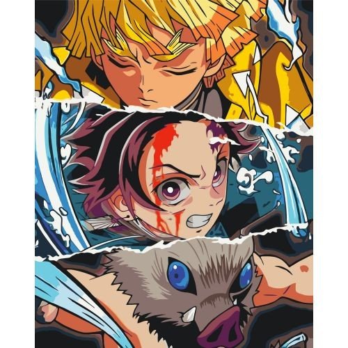 Картина по номерах "Аніме. Клинок, що розсікає демонів" 40x50 см