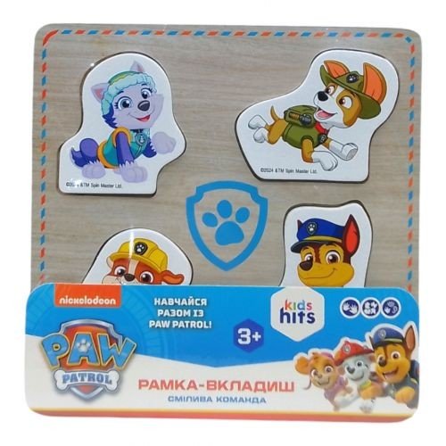 Деревʼяна іграшка KidsHits Щенячий патруль Paw Patrol рамка-вкладиш