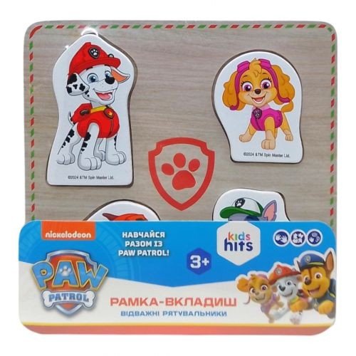 Деревʼяна іграшка KidsHits Щенячий патруль Paw Patrol рамка-вкладиш