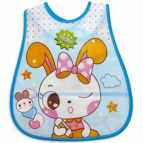 Слинявчик на липучці, зайчик блакитний