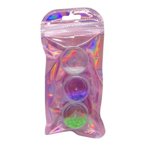 Набір гліттерів для декору 3шт м.303-3-1