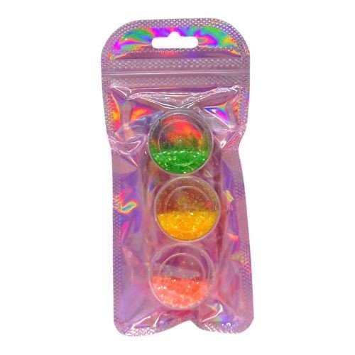 Набір гліттерів для декору 3шт м.303-3-3