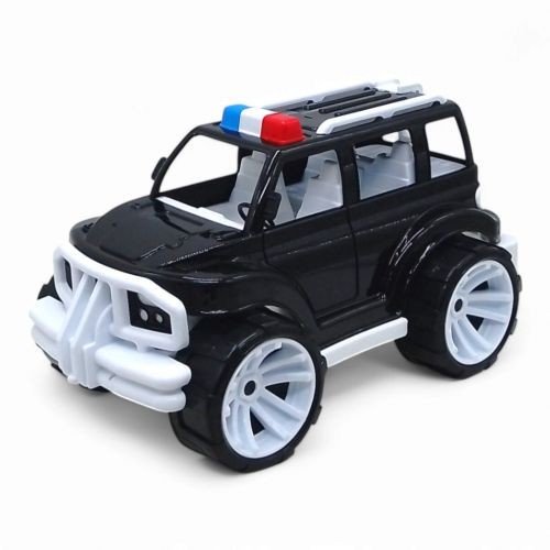 Машинка пластикова Позашляховик класичний малий чорно-білий кузов