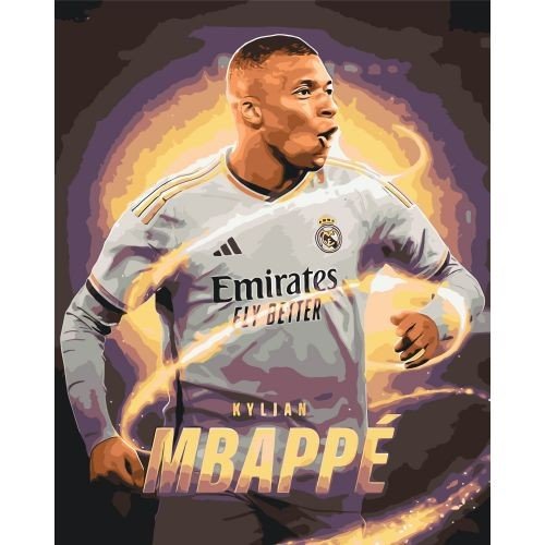 Картина за номерами "Футболісти. Кіліан Мбаппе" 40х50 см