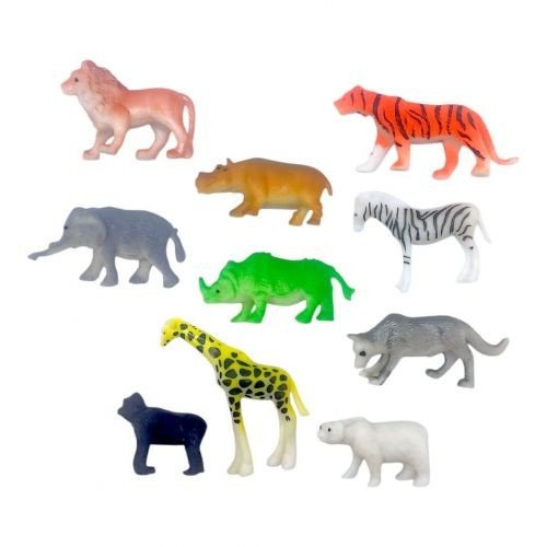 Тварини дикі, гумові, 10 шт. пакет 12*3*18см