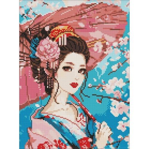 Алмазна мозаїка "Японська красуня", 30х40 см