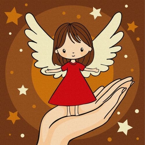 Картина за номерами "Долоня дива", 25х25 см