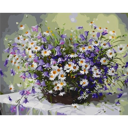 Картина за номерами "Квіти. Букет ромашок" 40х50 см