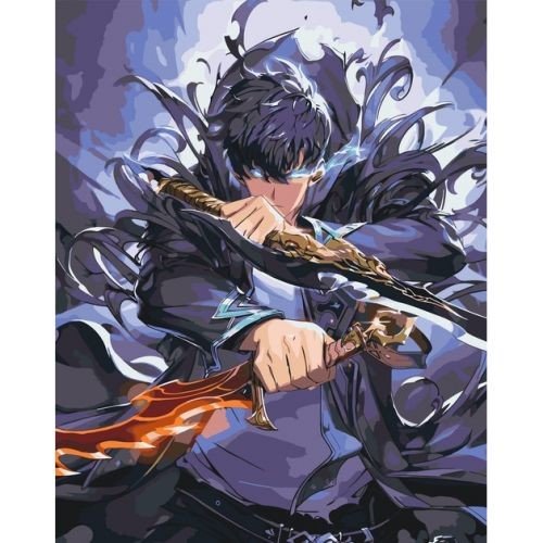 Картина за номерами Аніме "Тільки я візьму новий рівень" 40х50 см