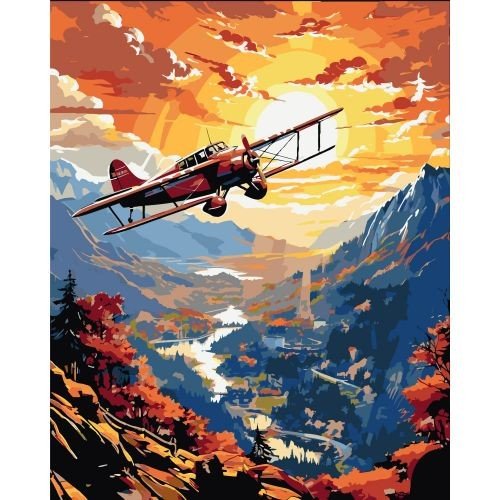 Картина за номерами "На літаку" 40х50 см