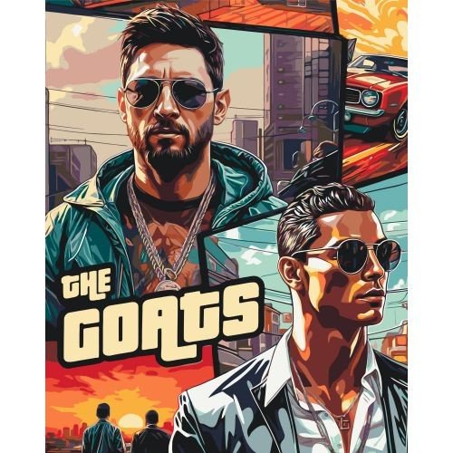 Картина за номерами "Футболісти Роналду та Мессі" 40х50 см