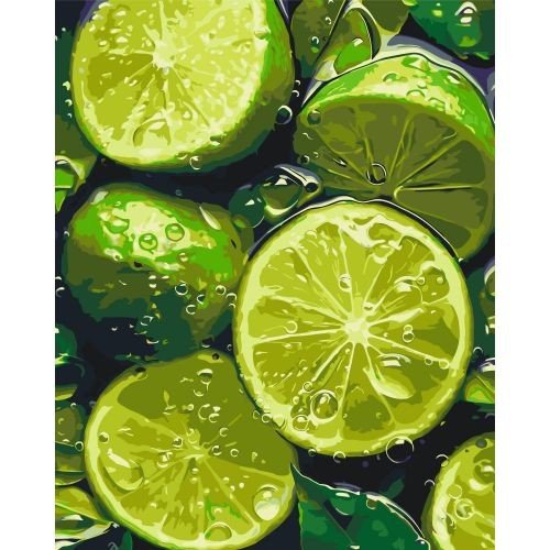 Картина за номерами "Соковитий лайм" 40х50 см