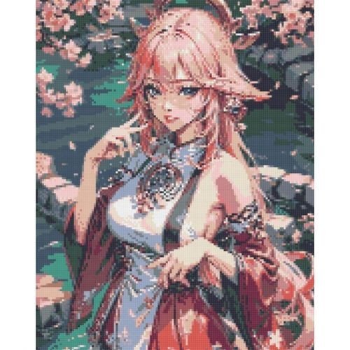 Алмазна мозаїка "Аніме. Геншин Імпакт Яе Міко" 40х50 см
