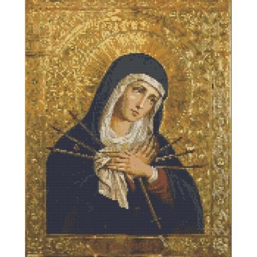 Алмазна мозаїка "Ікона Божої Матері" 40х50 см