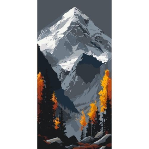 Картина за номерами "Непокорена вершина" 40х80 см