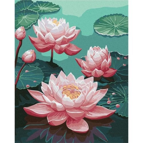 Картина за номерами "Рожеві лілії" 40х50 см
