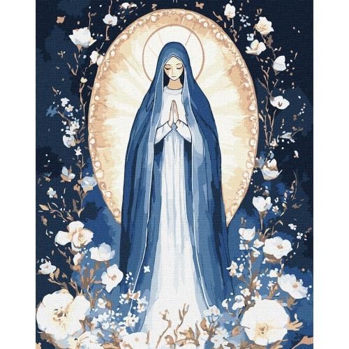 Картина за номерами з фарбами металiк "Непорочна Діва" 40х50 см
